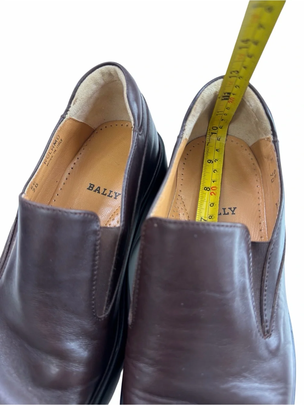 Bally Rolamo Leather Slip-On Loafers Dark Brown Men’s Size 7D